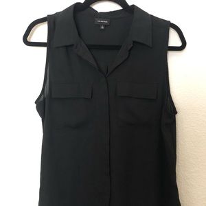 Who what wear black sleeveless blouse